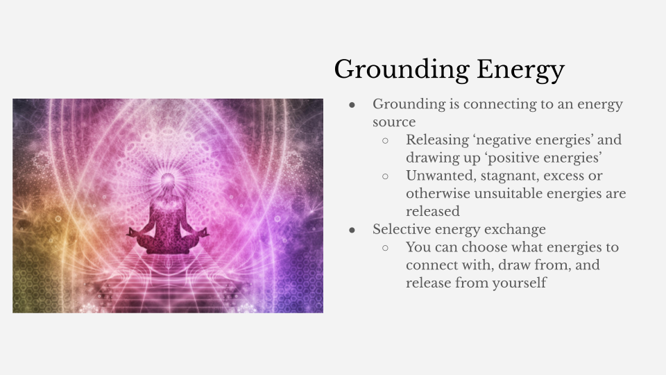 Grounding Energy is key!