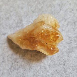 Raw citrine cluster, two inches long